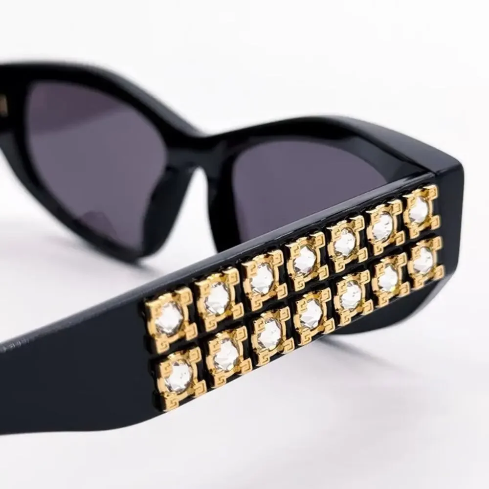 New! Givenchy Elegant Black Sunglasses with Crystals, GV40078I 01A, Authentic